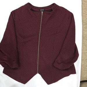 Torrid, 2X, Burgundy & Black Jacket